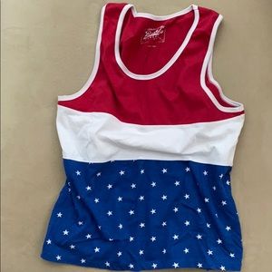 American flag tank top